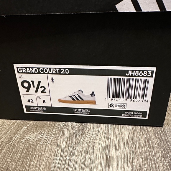 Adidas | Women’s Grand Court 2.0 White/Black/Silver Shoes | Size 9.5 - Picture 9 of 9